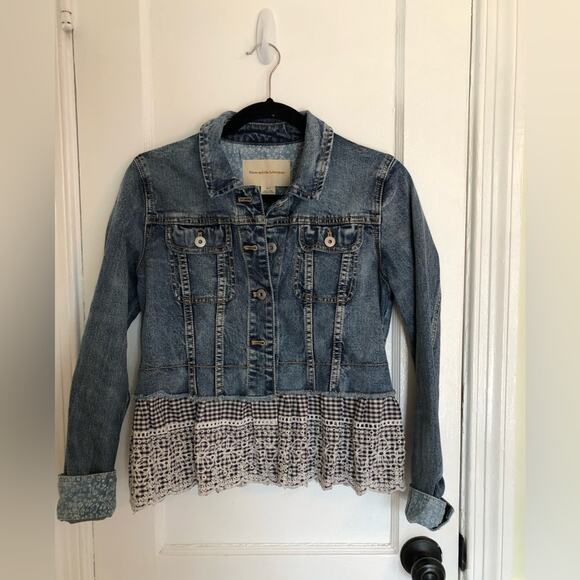 Anthropologie Pilcro and The Letterpress Eyelet Denim Jacket - Picture 4 of 10